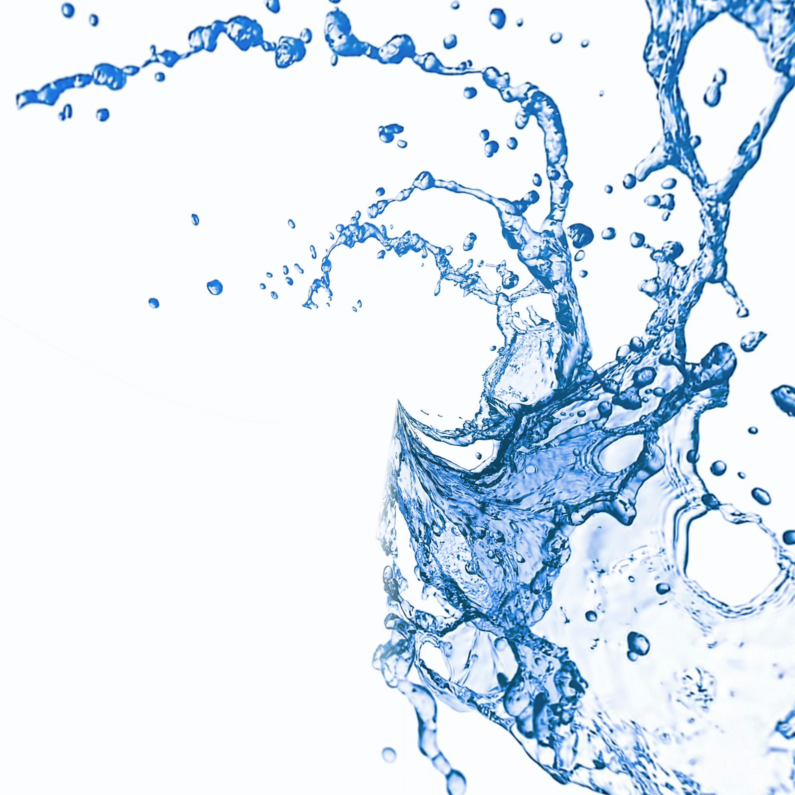 3d,Rendered,Blue,Liquid,Swirling,On,A,White,Background